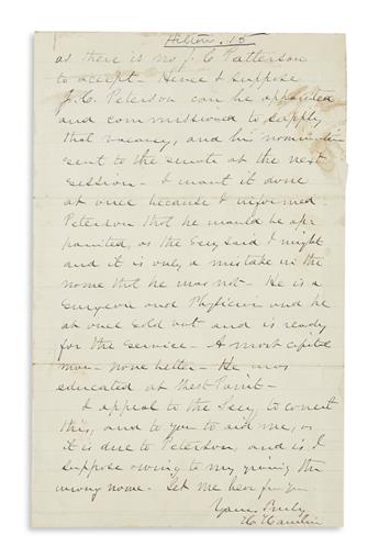 (LINCOLN, ABRAHAM.) Group of 16 letters and documents Signed by Lincoln cabinet members.